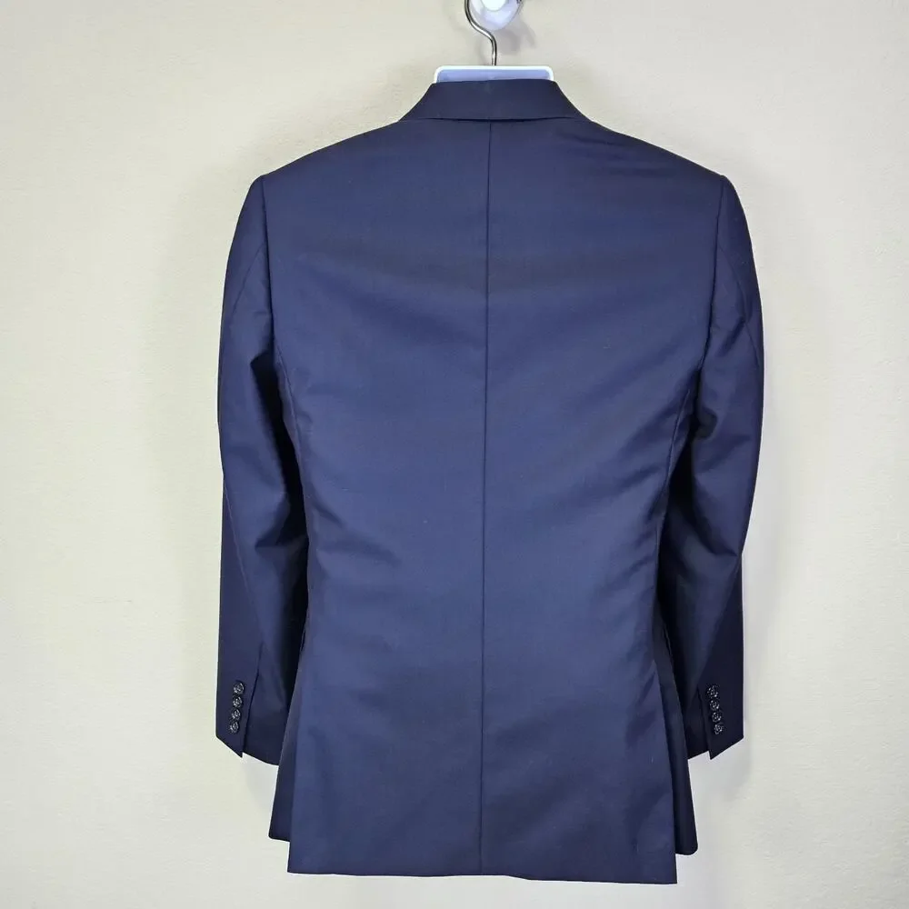 J.Crew Loro Piana Ludlow Blazer Mens 34S Slim Navy Wool Suit Jacket Quiet Luxury